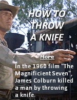 In the movies, people throw knives hard, fast, and with a ton of spin. Blurry, spinning objects are easier to convert to CGI, making it so actors don’t really have to dodge knives. In real life, the more spin you give your knife, the harder it will be to stick it. 